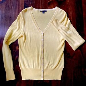 Brooks Brothers yellow cardigan. Extra small.